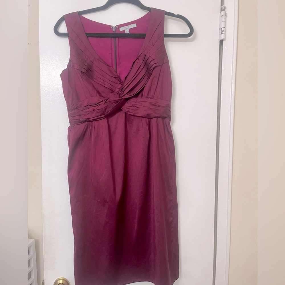 Calypso Saint Barts size 2 (fits like 0) scarlet red burgundy maroon silk dress